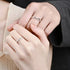 Simple Band Moissanite Promise Ring for Couple Liv